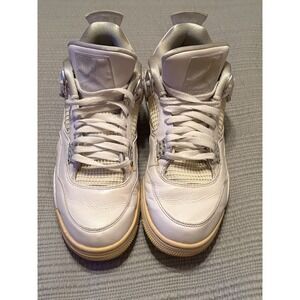 Jordan 4 Retro Pure Money 2017 White Metallic Silver 308497-100 Mens Size 11